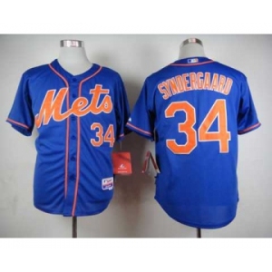 mlb jerseys new york mets #34 syndergaard blue[number orange][syndergaard]