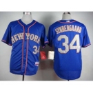 mlb jerseys new york mets #34 syndergaard blue[syndergaard]