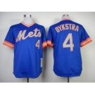 mlb jerseys new york mets #4 dykstra blue[m&n]