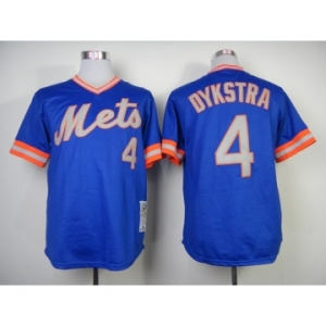 mlb jerseys new york mets #4 dykstra blue[m&n]