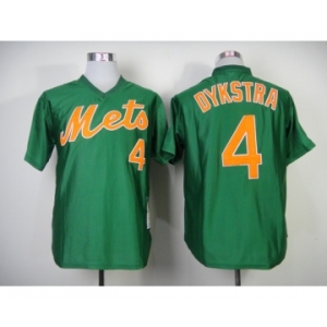 mlb jerseys new york mets #4 dykstra green[1985 m&n]