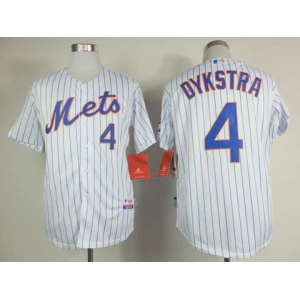 mlb jerseys new york mets #4 dykstra white(blue strip)