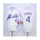 mlb jerseys new york mets #4 flores white(blue strip)[flores]