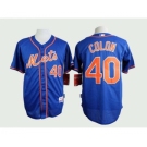 mlb jerseys new york mets #40 colon blue[number orange]