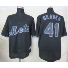 mlb jerseys new york mets #41 tom seaver black[fashion]