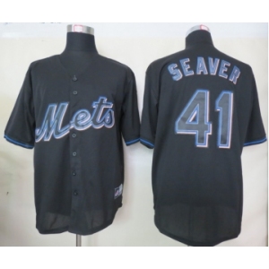 mlb jerseys new york mets #41 tom seaver black[fashion]