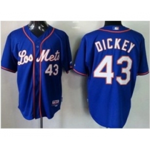 mlb jerseys new york mets #43 dickey blue
