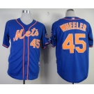 mlb jerseys new york mets #45 Wheeler blue[number orange][2013 mlb all star patch][Wheeler]