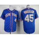 mlb jerseys new york mets #45 Wheeler blue[number silver][2013 mlb all star patch][Wheeler]