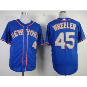mlb jerseys new york mets #45 Wheeler blue[number silver][2013 mlb all star patch][Wheeler]