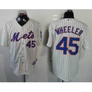 mlb jerseys new york mets #45 Wheeler cream(blue stripe)