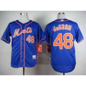 mlb jerseys new york mets #48 degrom blue[number orange]