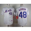 mlb jerseys new york mets #48 degrom white(blue strip)