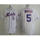 mlb jerseys new york mets #5 wright white[2013 mlb all star patch]