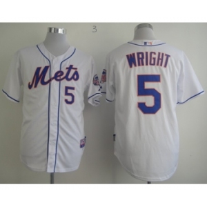 mlb jerseys new york mets #5 wright white[2013 mlb all star patch]