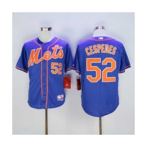 mlb jerseys new york mets #52 cespedes blue[number orange]