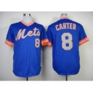 mlb jerseys new york mets #8 carter blue[1983 m&n]