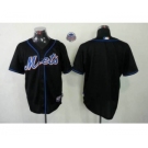 mlb jerseys new york mets blank black[cool base]