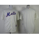 mlb jerseys new york mets blank cream(blue strip)