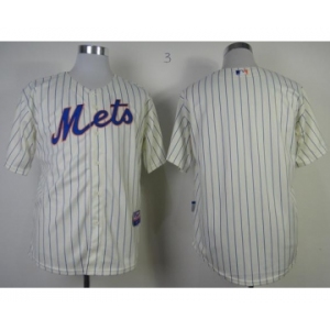 mlb jerseys new york mets blank cream(blue strip)