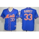 mlb new york mets #33 matt harvey blue[number orange]