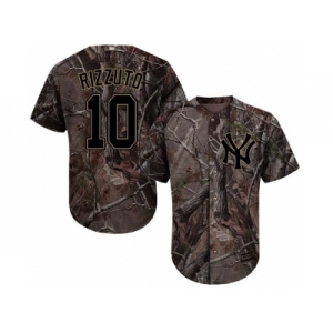 Men New York Yankees #10 Phil Rizzuto Camo Realtree Collection Cool Base Stitched MLB Jersey