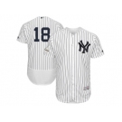 Men New York Yankees #18 Didi Gregorius White FlexBase Jersey