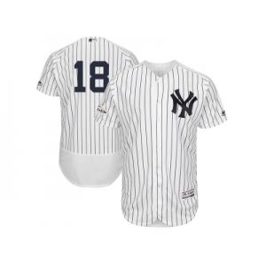 Men New York Yankees #18 Didi Gregorius White FlexBase Jersey