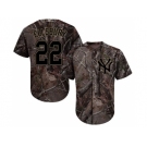 Men New York Yankees #22 Jacoby Ellsbury Camo Realtree Collection Cool Base Stitched MLB Jersey