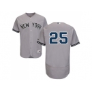 Men New York Yankees #25 Gleyber Torres Grey Flexbase Authentic Collection Stitched MLB Jersey