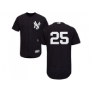 Men New York Yankees #25 Gleyber Torres Navy Blue Flexbase Authentic Collection Stitched MLB Jersey