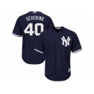 Men New York Yankees #40 Luis Severino Navy Blue New Cool Base Stitched MLB Jersey