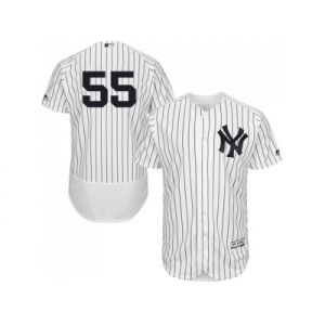 Men New York Yankees #55 Sonny Gray White Strip Flexbase Authentic Collection Stitched MLB Jersey