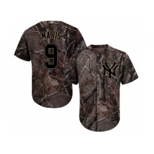 Men New York Yankees #9 Roger Maris Camo Realtree Collection Cool Base Stitched MLB Jersey