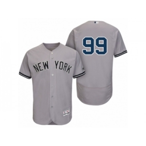 Men New York Yankees #99 Aaron Judge Gray Authentic Collection Flex Base Jersey