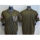 Men New York Yankees Blank Green Salute to Service Stitched Baseball Jersey