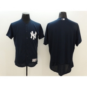 Men New York Yankees Blank Majestic Navy Blue Flexbase Authentic Collection Player Jersey