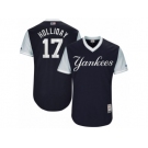 Men's 2017 Little League World Series Yankees #17 Matt Holliday Holliday Navy Jersey