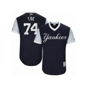 Men's 2017 Little League World Series Yankees #74 Ronald Torreyes Toe Navy Jersey