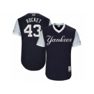 Men's 2017 Little League World Series Yankees Adam Warren Rocket Navy Jersey