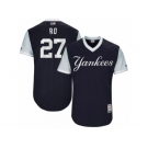 Men's 2017 Little League World Series Yankees Austin Romine Ro Navy Jersey