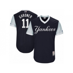 Men's 2017 Little League World Series Yankees Brett Gardner Gardner Navy Jersey