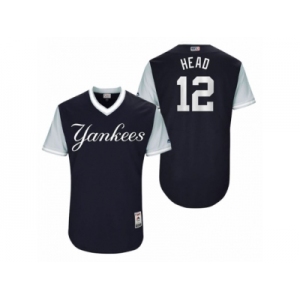 Men's 2017 Little League World Series Yankees Chase Headley Head Navy Jersey