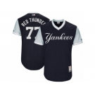 Men's 2017 Little League World Series Yankees Clint Frazier Red Thunder Navy Jersey