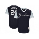 Men's 2017 Little League World Series Yankees Gary Sanchez Kraken Navy Jersey