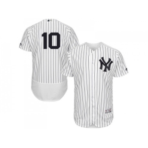 Men's Majestic New York Yankees #10 Phil Rizzuto White Navy Flexbase Authentic Collection MLB Jersey