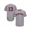 Men's Majestic New York Yankees #13 Alex Rodriguez Grey Fashion Stars & Stripes Flex Base MLB Jersey