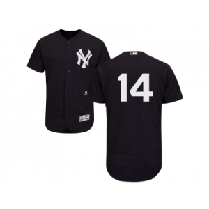 Men's Majestic New York Yankees #14 Brian Roberts Navy Flexbase Authentic Collection MLB Jersey