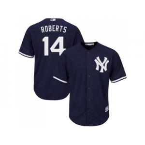 Men's Majestic New York Yankees #14 Brian Roberts Replica Navy Blue Alternate MLB Jersey