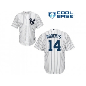 Men's Majestic New York Yankees #14 Brian Roberts Replica White Home MLB Jersey
